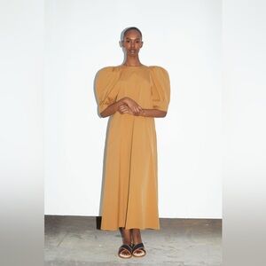 Mr. Larkin Molly Puff Sleeve Modern Weaving Dress in Sierra | Size Small